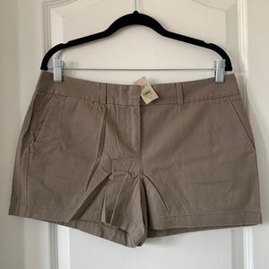 NWT LOFT Light Brown 100% Cotton 3.5” Inseam Shorts Size 10P